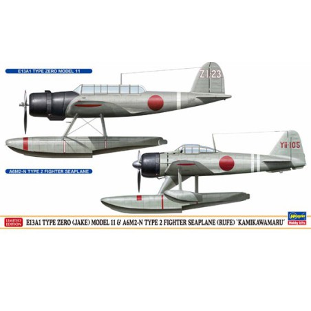 Plastic plane model E13A1 Type Zero Model 11 + A6M2-N Type 2 1/72 | Scientific-MHD