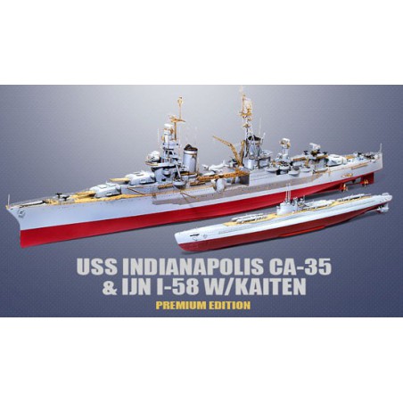 Maquette de Bateau en plastique CA-35 Indianapolis Premium Edittion 1/350