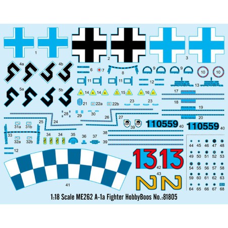 ME262 Fighter 1/18 plastic plane model | Scientific-MHD