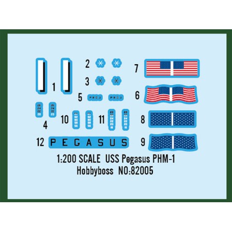 Maquette de Bateau en plastique USS PEGASUS PHM-1 1/200