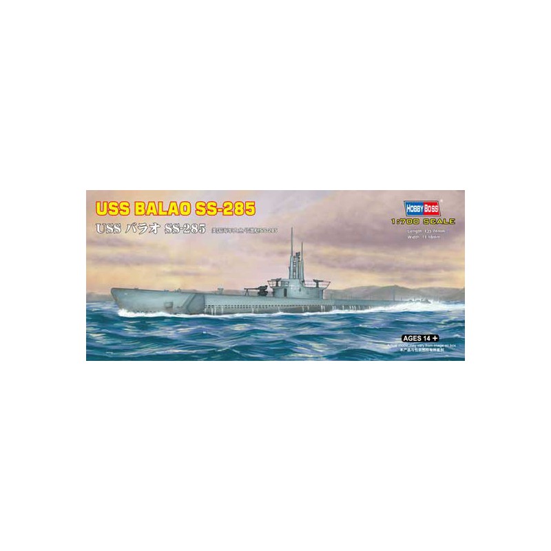 USS Balao US Navy SS-285 1/700 plastic boat model - Scientific-MHD