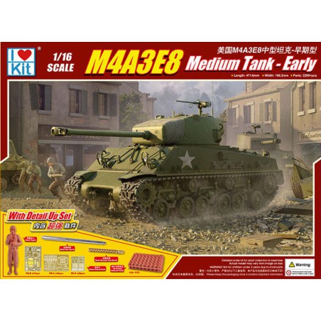 M4A3E8 Sherman - Frühes 1/16 Kunststofftankmodell | Scientific-MHD