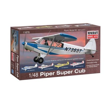 Kunststoff -Kunststoffmodell Piper Super Cub 1/48 | Scientific-MHD