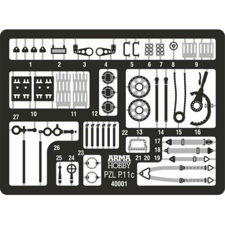 PZL plastic plane model p.11c expert set 1/48 | Scientific-MHD