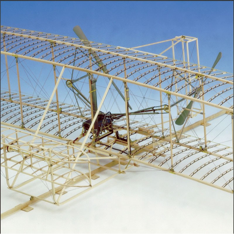 Maquette d'avion en bois Maquette WRIGHT FLYER 500mm