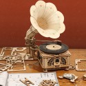 Intermediate Mechanical 3D puzzle for model The gramophone with crank | Scientific-MHD