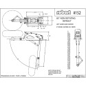 Accessoire embarqué TRAIN RENTRANT PNEUMATIQUE BI-JAMBES 9 à 20Kg - 85° - 203mm