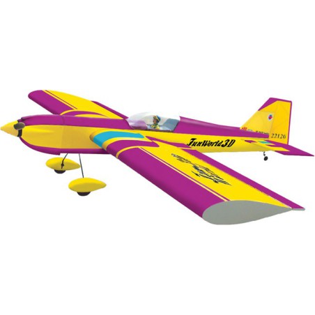 Avion thermique radiocommandé FUN WORLD 3D - 120R VIOLET ARF