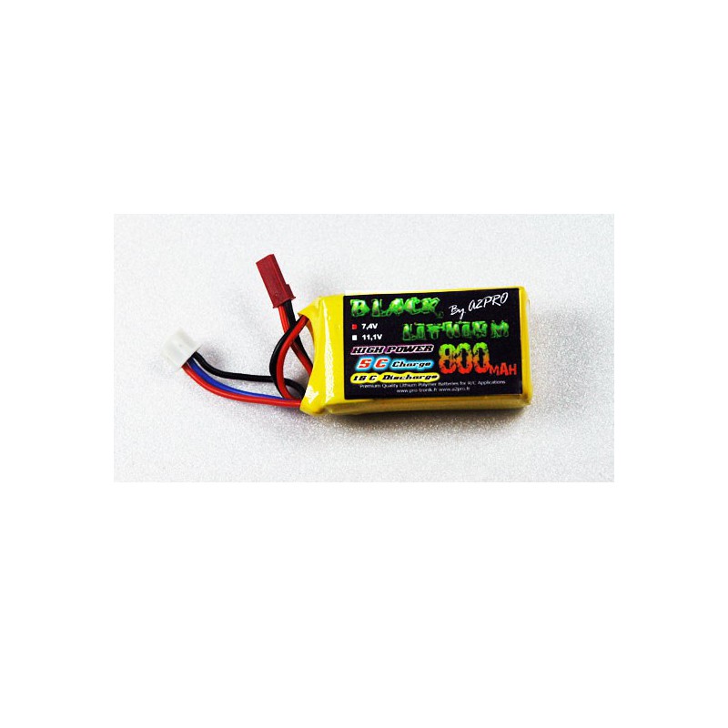 Accu LIPO pour appareil radiocommandé Accu LiPo Black Lithium 800mAh