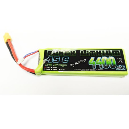 Accu LIPO pour appareil radiocommandé Accu LiPo Black Lithium 4400mAh 45C 2S