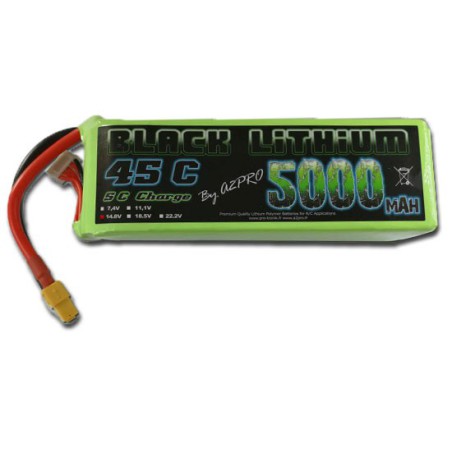 Lipo Bati für Radio -kontrollierte Lipo Black Lithium 5000mah 45c 4s | Scientific-MHD