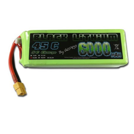 Accu LIPO pour appareil radiocommandé Accu LiPo Black Lithium 6000mAh 45C 4S