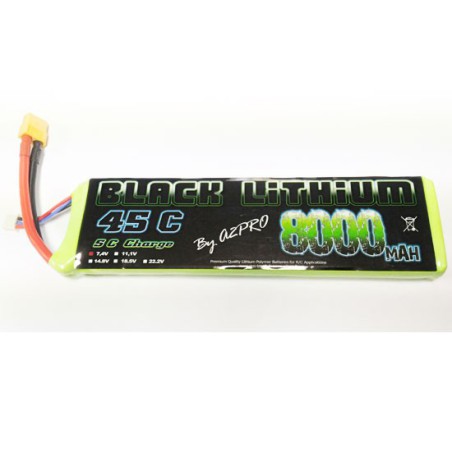 Accu LIPO pour appareil radiocommandé Accu LiPo Black Lithium 8000mAh 45C 2S