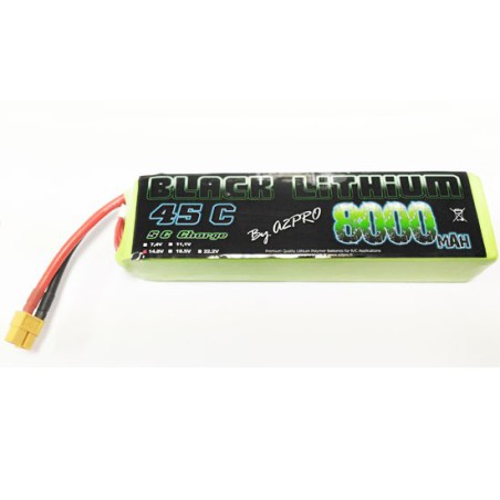 Accu LIPO pour appareil radiocommandé Accu LiPo Black Lithium 8000mAh 45C 4S