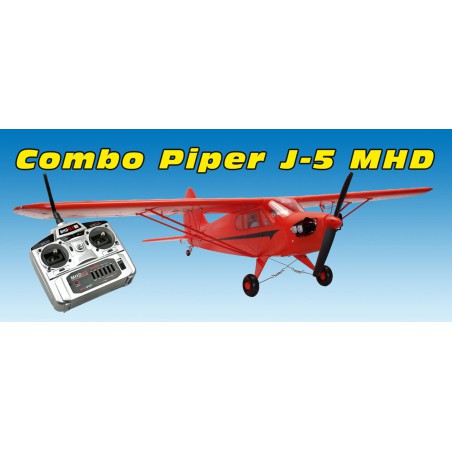 Avions électrique radiocommandé COMBO PIPER J5 RTF + MHD4S