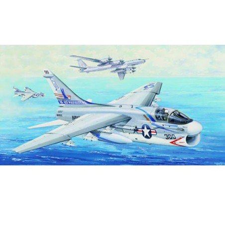 Maquette d'avion en plastique USS A-7E CORSAIR II