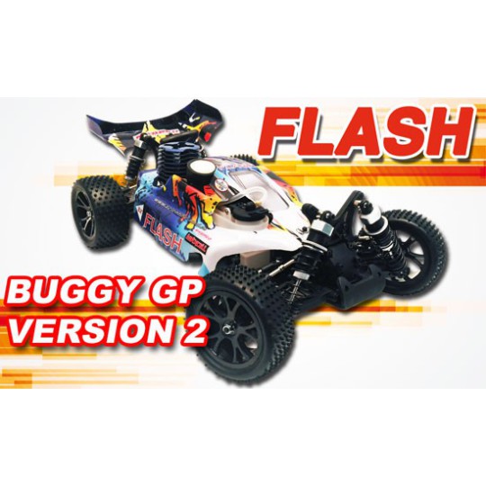 MHD Flash pack eco buggy 1/10 thermique jaune voiture de modelisme rc