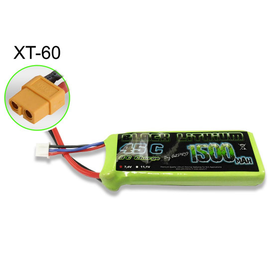 Lipo bati for radio -controlled lipo black lithium 5000mAh 45c 2s ...