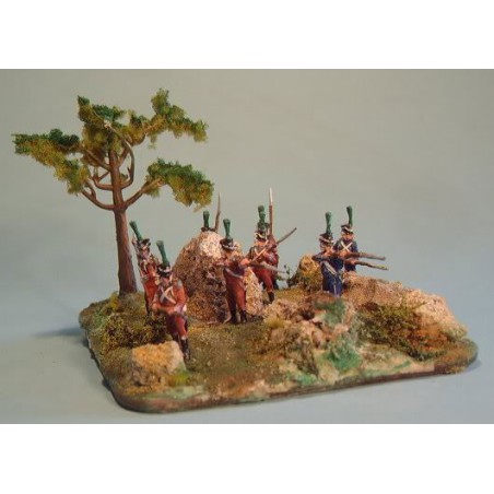 Figurine CHASSEURS FRANCAIS ACTION 1/72