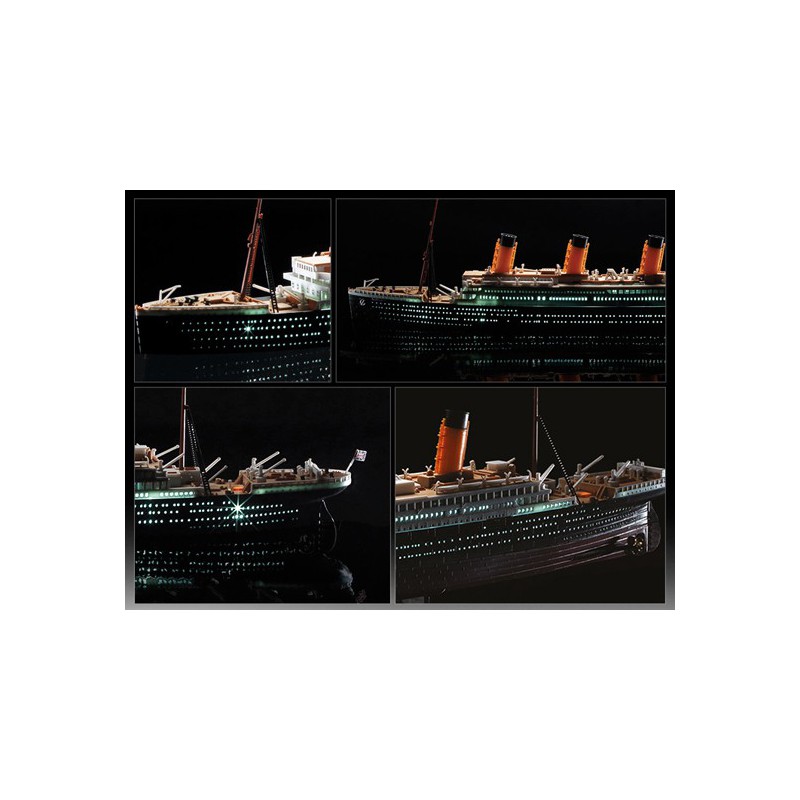 Grande Maquette en Kit à LEDS Navire Transatlantique RMS TITANIC 1/400  Lumineux –