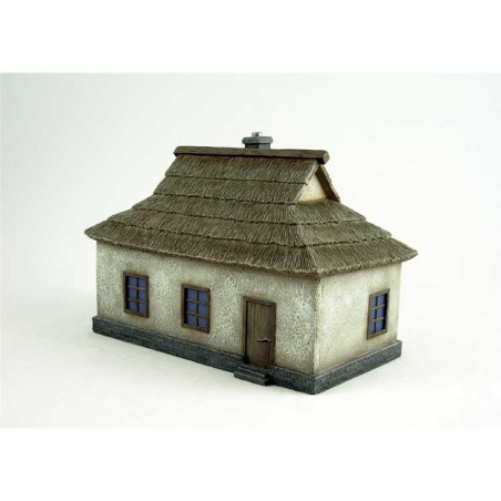 Diorama model mounted and painted small Ukrainian house 1/72 | Scientific-MHD