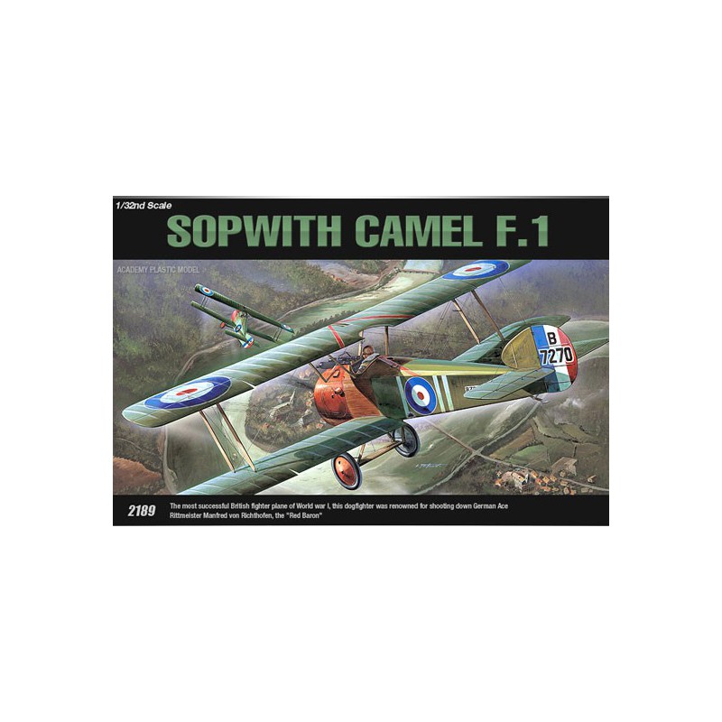 FMOCHANGMDP Maquetas de Aviones Kit Plástico, Sopwith Camel F-1 Fighter  Escala 1/32, 19.3 x 13Inchs